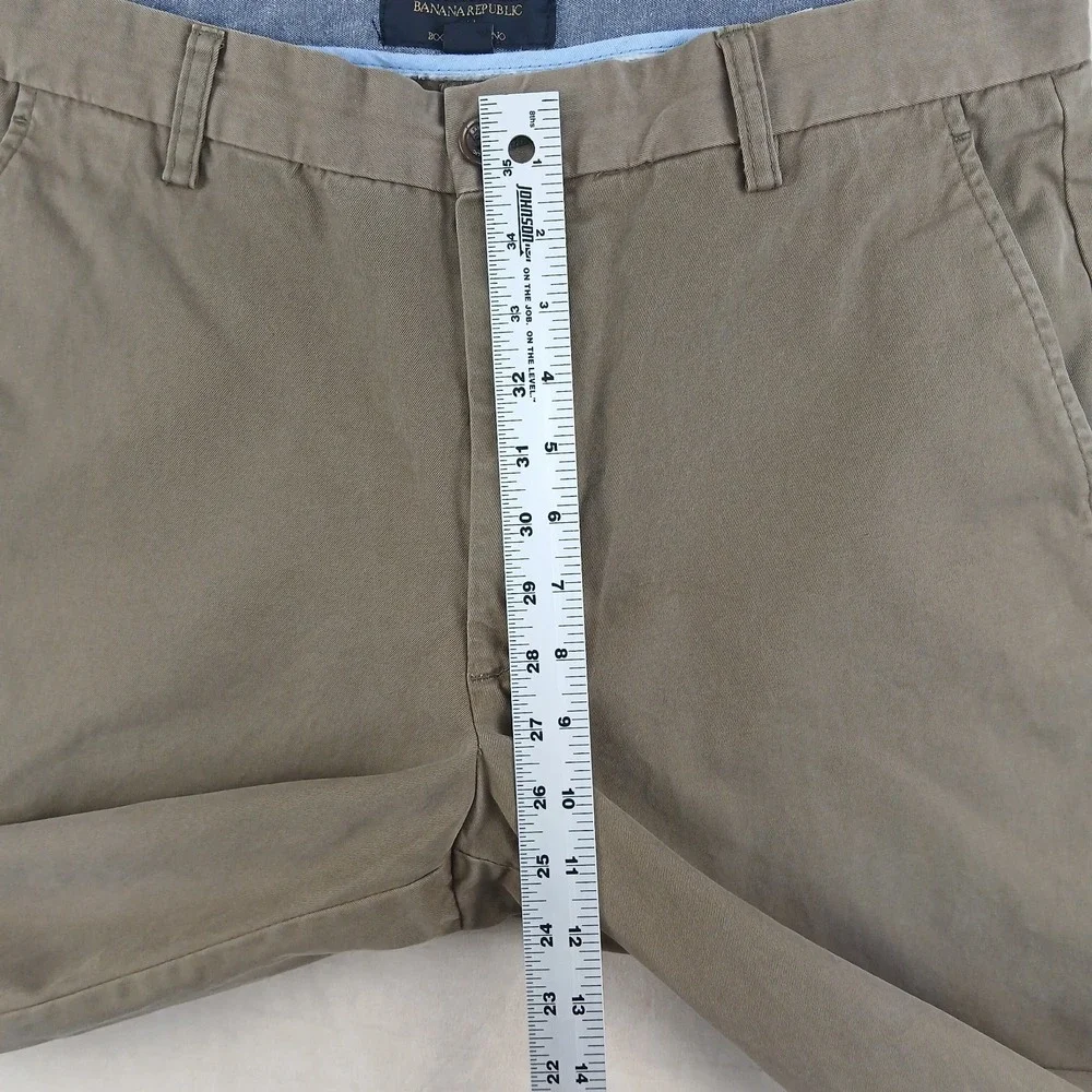 Banana Republic Boot Cut Chino 34x32 Mens Pants Brown FLAW